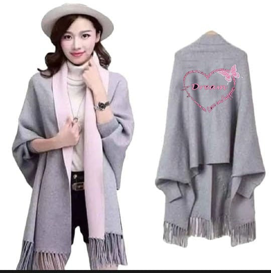 Women's Bat-Wing Style Printed Fleece Shawl Collection