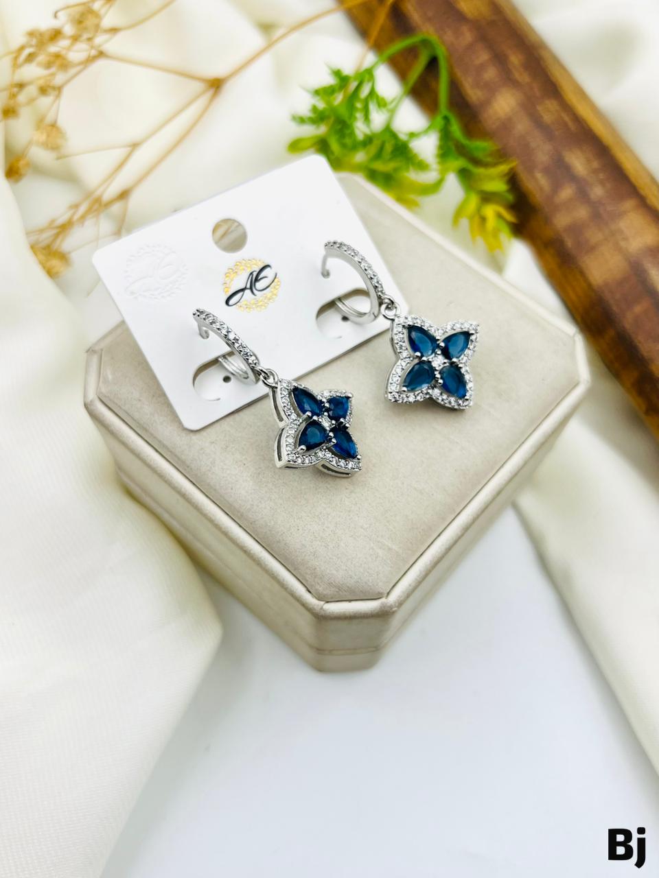 Delicate Micro Zircon Balli Style Stud Earrings