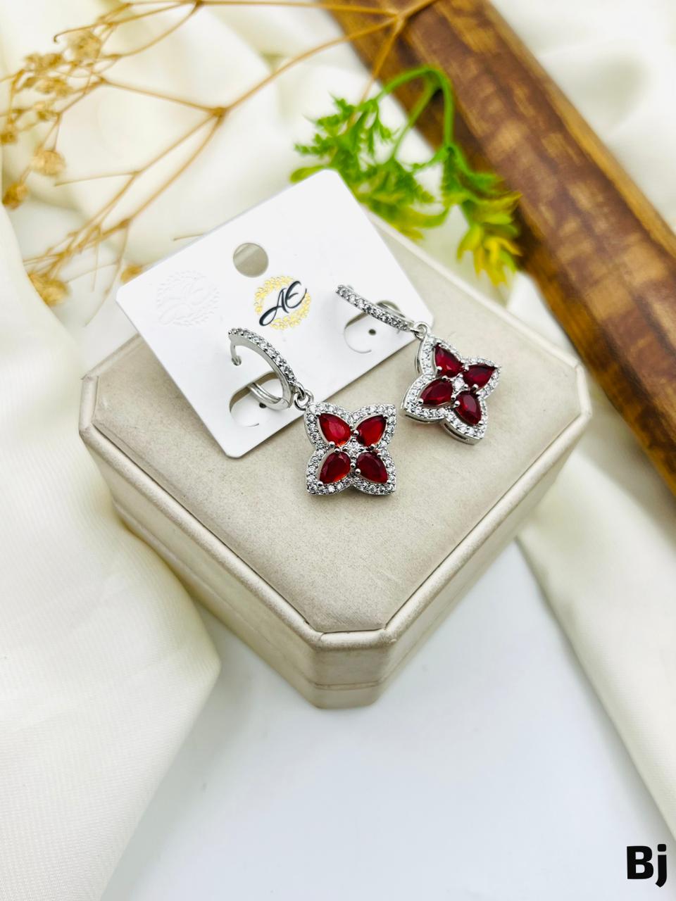 Delicate Micro Zircon Balli Style Stud Earrings