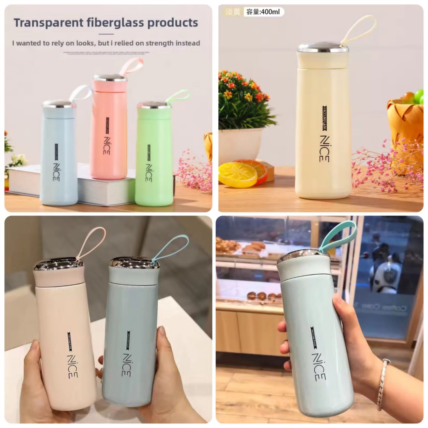 Glass Water Bottle 400ML