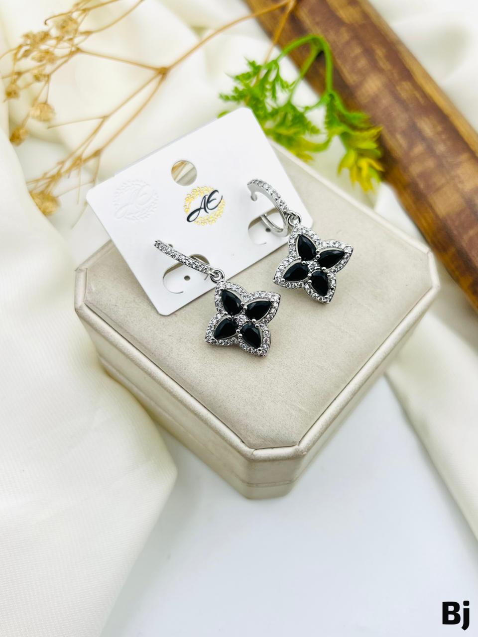 Delicate Micro Zircon Balli Style Stud Earrings