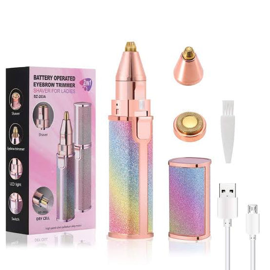 2 In 1 Electric Rechargeable Eye Brow And Hair Trimmer