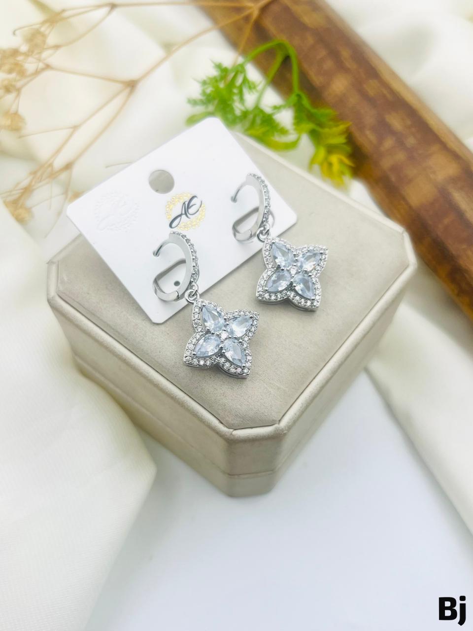Delicate Micro Zircon Balli Style Stud Earrings